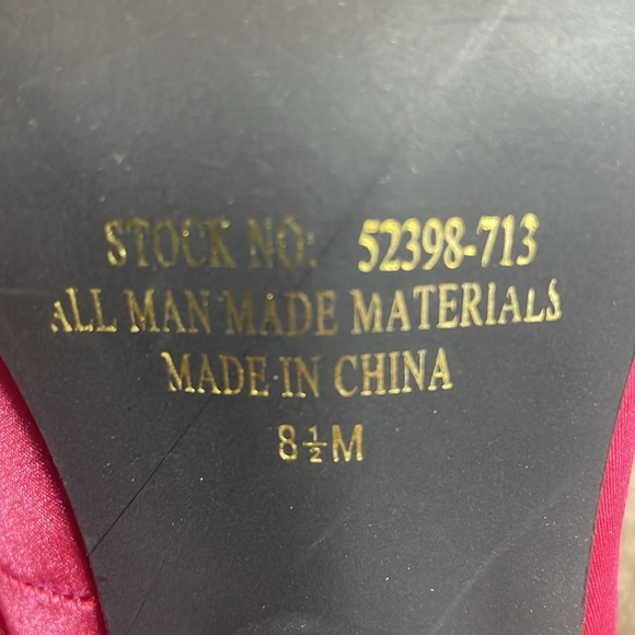 Lunnah Bella Pink Textile and Rhinestone Pointed Toe Shoe High Heel Size 8.5 M - Picture 5 of 10